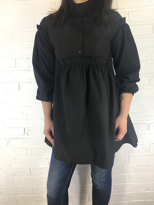 Сорочка жіноча "Undershirt" чорна 36-42