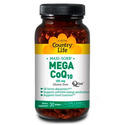 Антиоксидант Mega CoQ10 100mg (30 капс.) Country Life