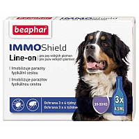 Краплі Beaphar Immo Shield Line-on for Large Dogs антипаразитные з диметиконом для собак від 30 кг 3 піпетки