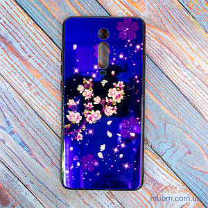 Чохол TPU + Glass Fantasy з глянцевими торцями Xiaomi Redmi Mi 9T цвітіння