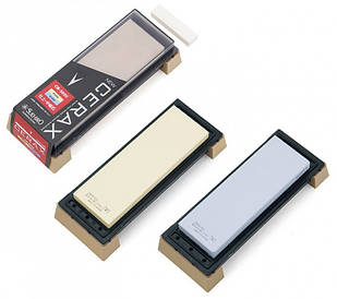 Точильний японський камінь Suehiro New Cerax 3000/1000, 183х63х13 / 15мм (SH / CR 3800) бежевий / блакитний арт.10534