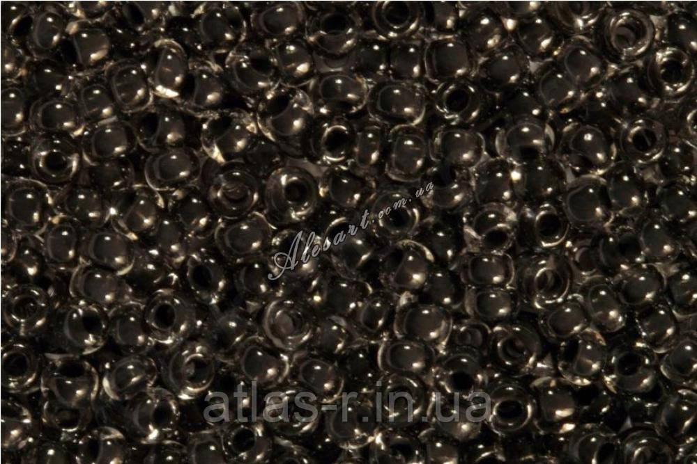 Бісер Preciosa Чехія №38449 1г, чорний, прозорий, з внутрішнім забарвленням