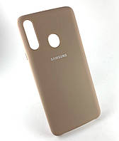 Чехол накладка для Samsung A20s, A207 противоударный бампер Silicone Cover бежевый