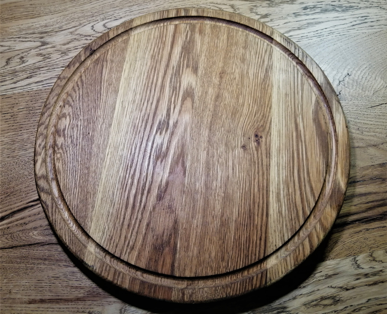 Дерев'яна дошка  для подачі піци Woodinі кругла D 300 мм  дуб