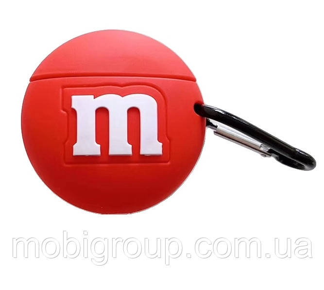 Чохол силіконовий для AirPods Pro M&M`s, Червоний