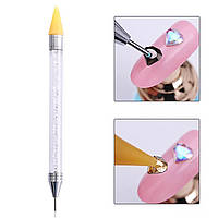 Двостороння воскова ручка-олівець для страз, 1шт.