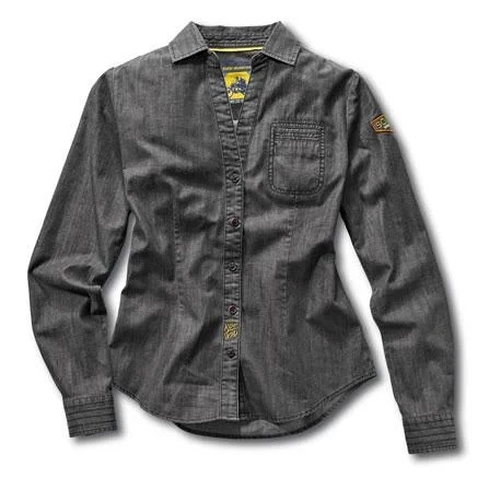 Оригінальна жіноча сорочка BMW Motorrad Ladies Roadster Shirt, Grey Denim, артикул 76868561128