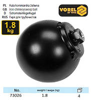 Гиря для чистки дымоходов Польша 1.8 кг гайка М12 VOREL-73026