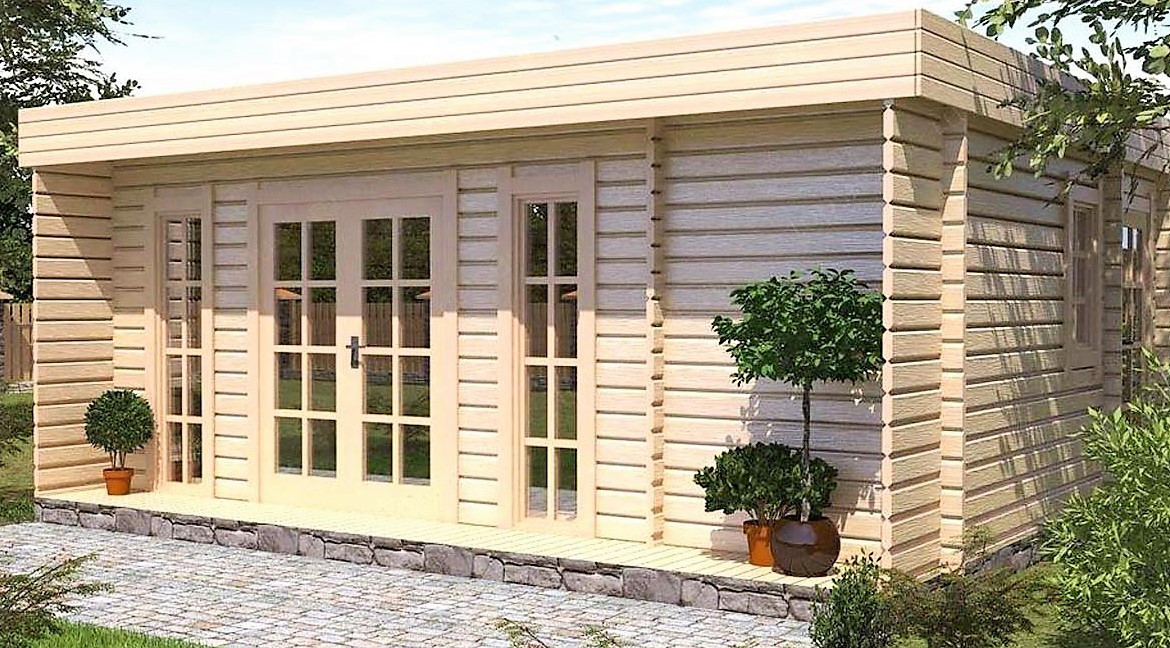 дачные садовые домики из бруса фото