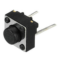 TS-104-5 (6X6X5-2PIN) Кнопка тактовая 6х6х5 мм; 0,05A/12VDC; OFF-(ON); 2 pin