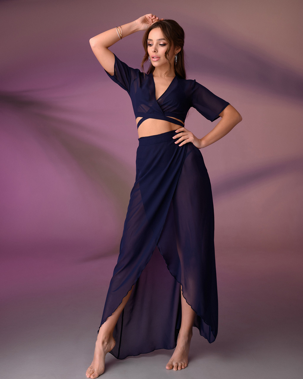 Пляжний костюм 203, колір - синій., фото 1