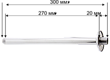 Кронштейн для душу, стельовий круглий ( АВ8204 ) 300 мм., фото 4