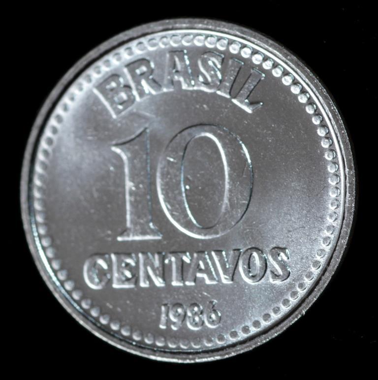 Монета Бразилії 10 сертаво 1986-87 рр.