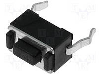 TS-101-4.3 (3.5X6X4.3H) Кнопка тактовая 3.5х6х4.3мм; OFF-(ON) без фиксации; 0,05A / 12ВDC; цвет черный