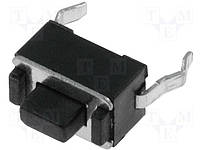 TS-101-5 (3.5X6X5) Кнопка тактовая 3.5х6х5мм; OFF-(ON) без фиксации; 0,05A / 12ВDC; цвет черный