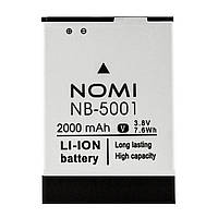 Аккумулятор АКБ Nomi NB-5001 для Nomi i5001 Evo M3 (Li-ion 3.8V 2000mAh) Оригинал