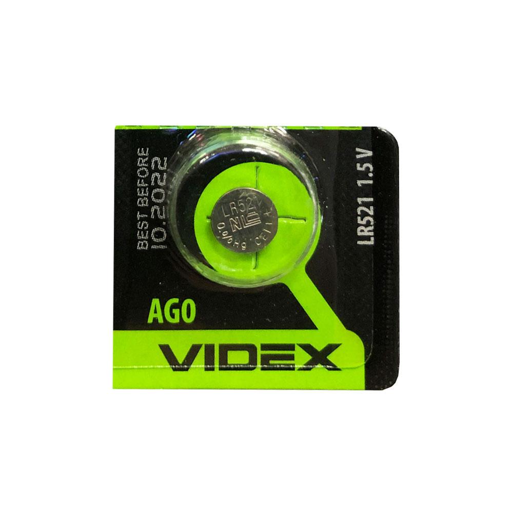Годинникова батарейка 379A / LR521 / LR63 / AG0 Videx Alkaline (1.5v) 1шт.