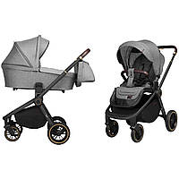 Коляска универсальная CARRELLO Epica CRL-8510/1 (2in1) Silver Grey +дождевик ОТ РОЖДЕНИЯ