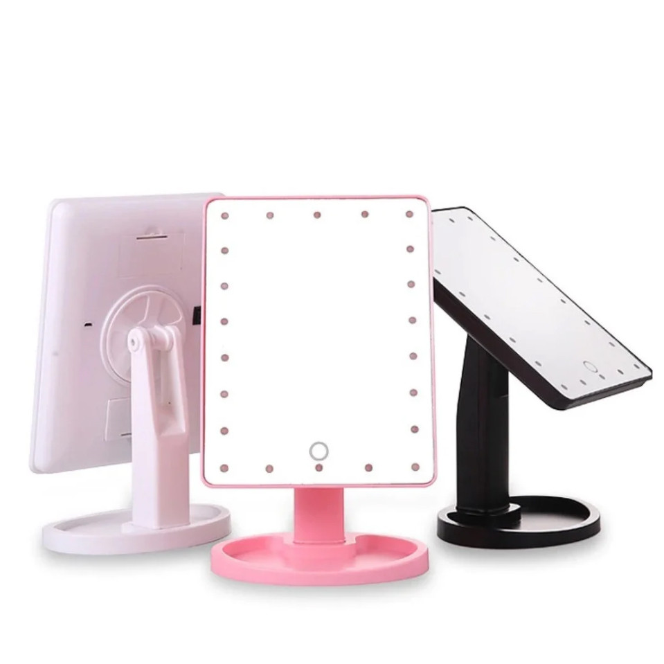 Косметичне Дзеркало з ЛІД підсвічуванням для макіяжу Large 22 LED Mirror, фото 1