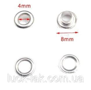 Блискавка 4 мм, колір — срібло, фото 1