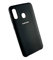 Чехол накладка для Samsung A30, A305 противоударный бампер Silicone Cover Original case черный