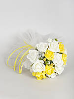 Весільний букет дублер жовті троянди
