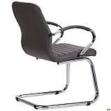 Конференц-крісло AMF Фрідом-CF хром м'яке сидіння кожзам темно-сірого кольору, фото 6