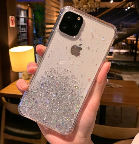 Блестящий чехол с серебряной фольгой Iphone 11 Pro Max