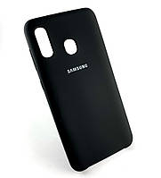 Чехол накладка для Samsung A30, A305 противоударный бампер Silicone Cover Original case черный