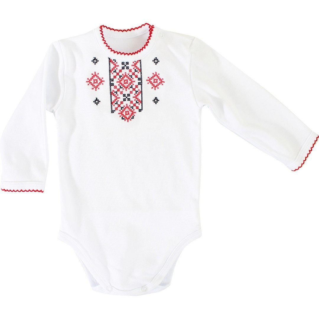 Вышитый боди для малышей с длинным рукавом, вышиванка для новорождённой девочки, Ладан - фото 2 - id-p986005513