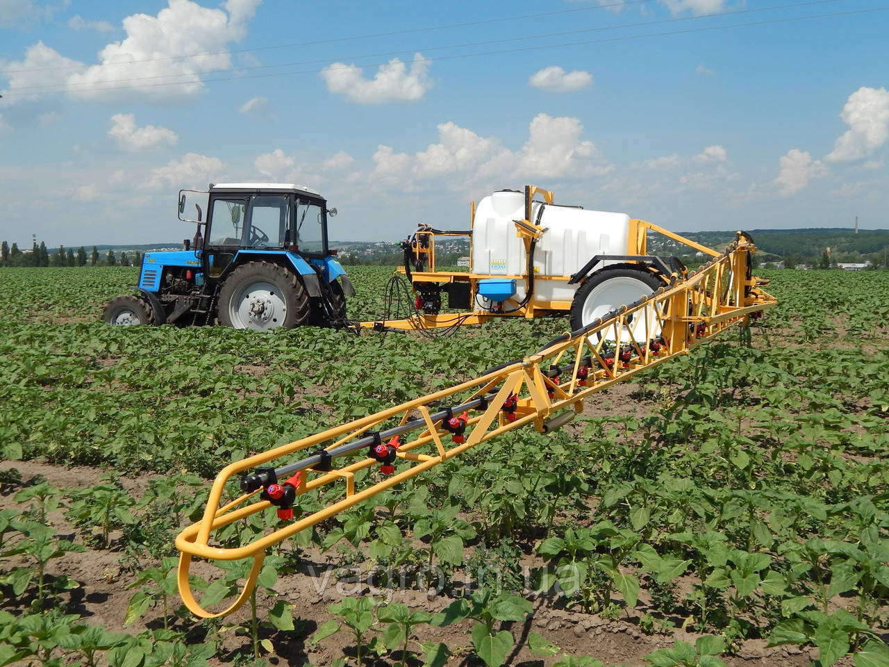 Обприскувач причіпний Титан ОПК 3000-24 з комп'ютером АСУ (Браво-180, міксер, 3 розпилювача) Богуслав, фото 1