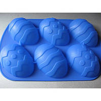 СИЛІКОНОВА ФОРМА ПАСХАЛЬНЕ ЯЙЦЕ 6 ШТ