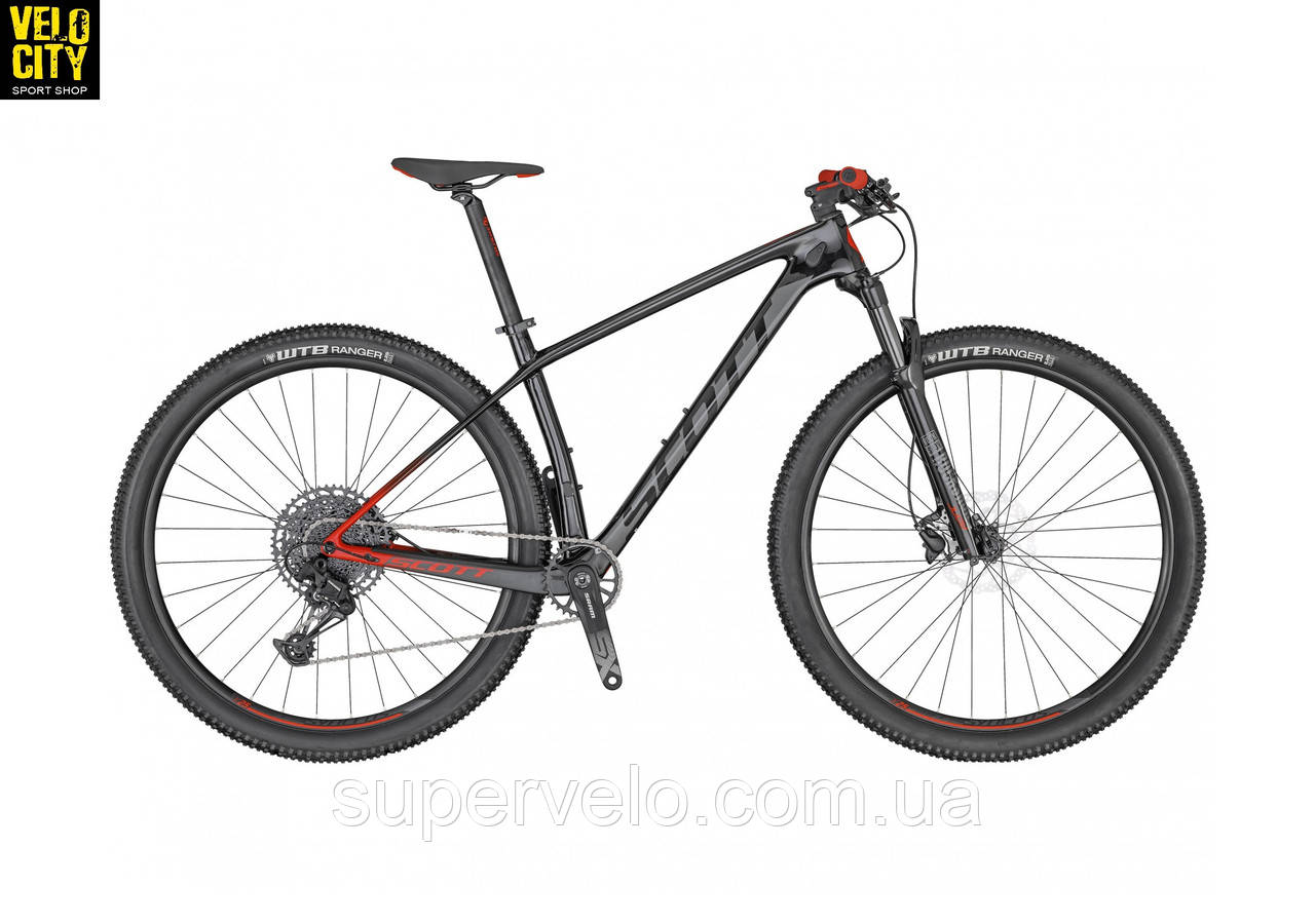 Велосипед карбоновий 29" SCOTT SCALE 940 (2020) чорно-червоний