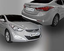 Хром накладки на галогенки Hyundai Elantra MD 2013-2014 (Autoclover C498)