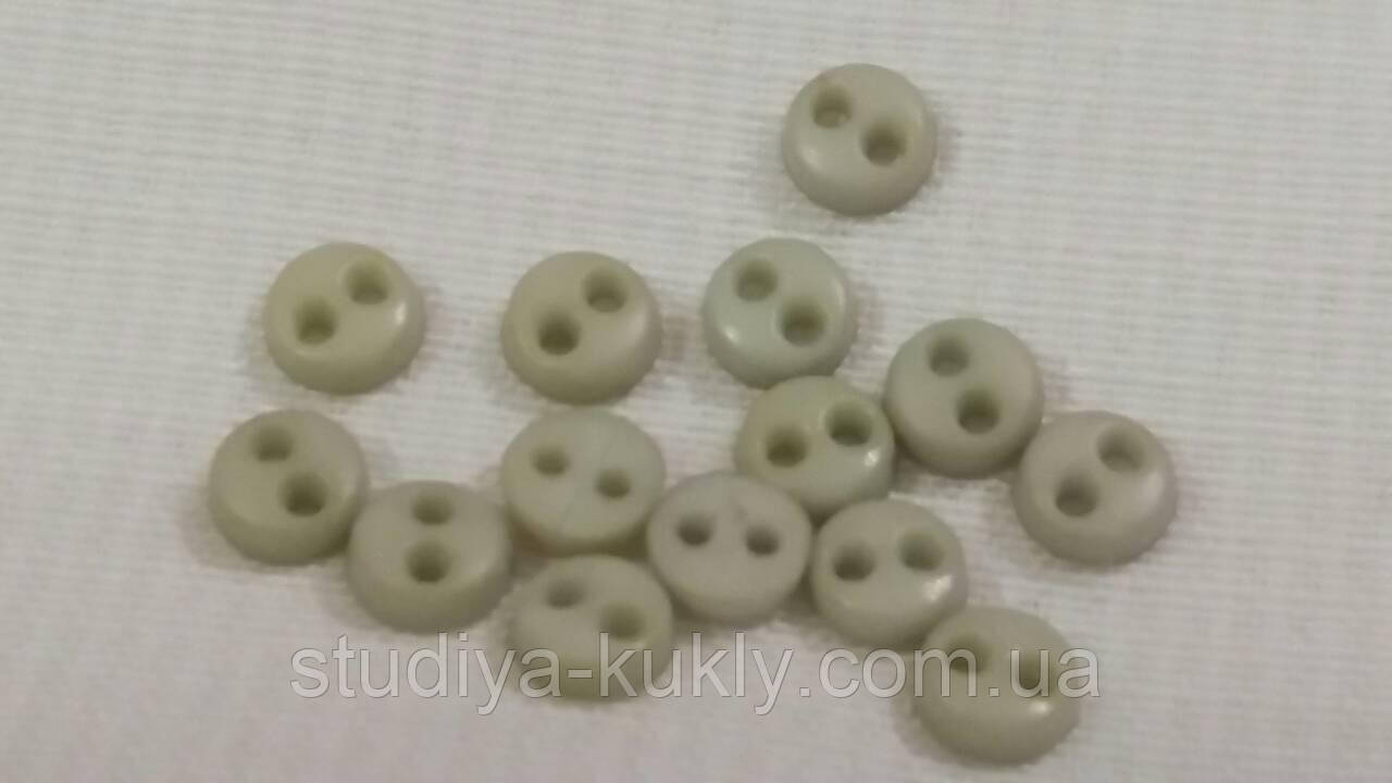 Гудзики для ляльок мікро, 4 мм, № 4.40 Сірий