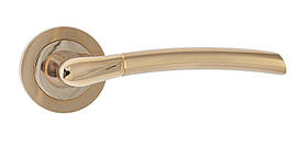 Ручка дверна на розетці SIBA Olimpos, мат.золото-золото