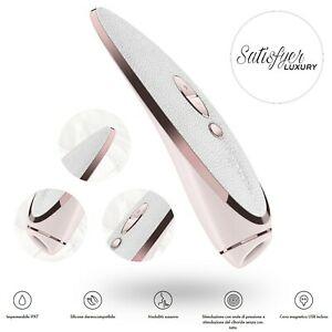 Люксовий вакуумний стимулятор Satisfyer Luxury Pret-a-Porter White зі вставкою з шкіри 777Shop.com.ua