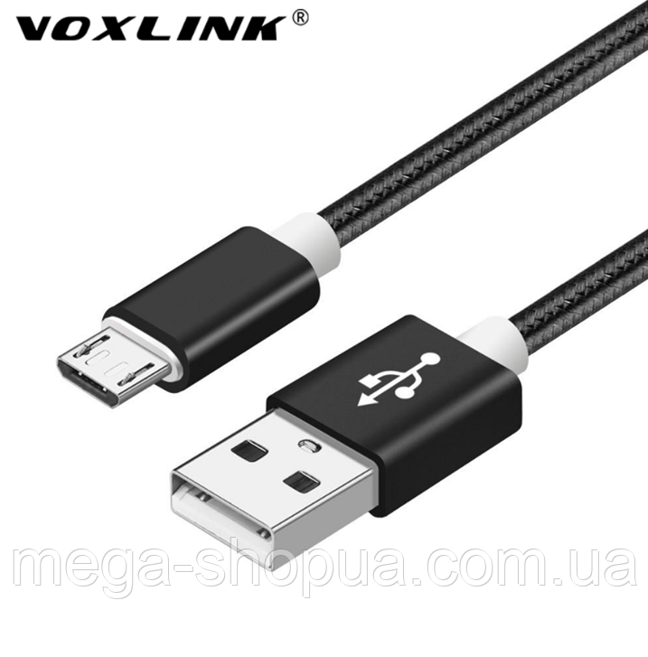 Кабель для заряджання телефону смартфона планшета USB – micro USB 2м. Зарядний провід шнур microUSB мікро ЮСБ K1B