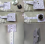 Настінний об'ємний 3D годинник великий 120см з полосками колір срібло diy зроби сам Art Clock 3d дзеркальні великі, фото 2