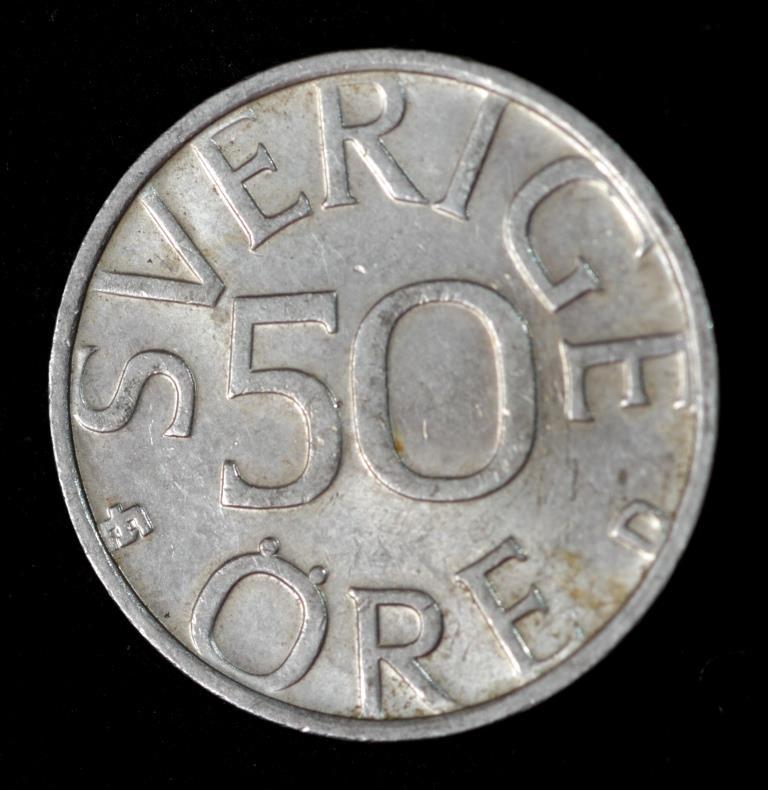 Монета Швеції 50-ре 1977-90 рр., фото 1