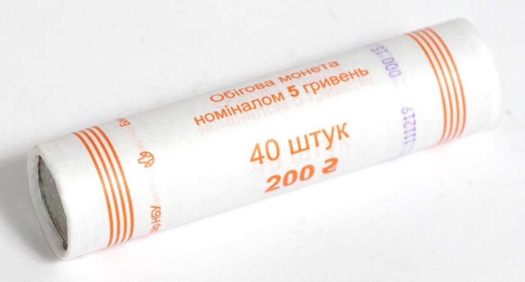 Банківський рол Україна 5 гривень 2019 р. 40 шт