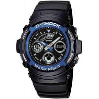 Наручные часы водонепроницаемые оригинальные японские Casio G-Shock AW-591-2AER с полимерным ремешком