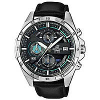Мужские стильные часы наручные кварцевые с кожаным ремешком оригинальные Casio Edifice EFR-556L-1AVUEF
