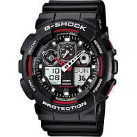 Годинники чоловічі удароміцні оригінальні наручні Японія Casio G-Shock GA-100-1A4ER з полімерним ремінцем