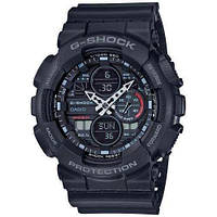 Мужские наручные часы противоударные Casio G-Shock GA-140-1A1ER Оригинал Япония с полимерным ремешком