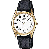 Чоловічі годинники наручні стильні на шкіряному ремінці оригінальні Casio Collection MTP-1154PQ-7BEF