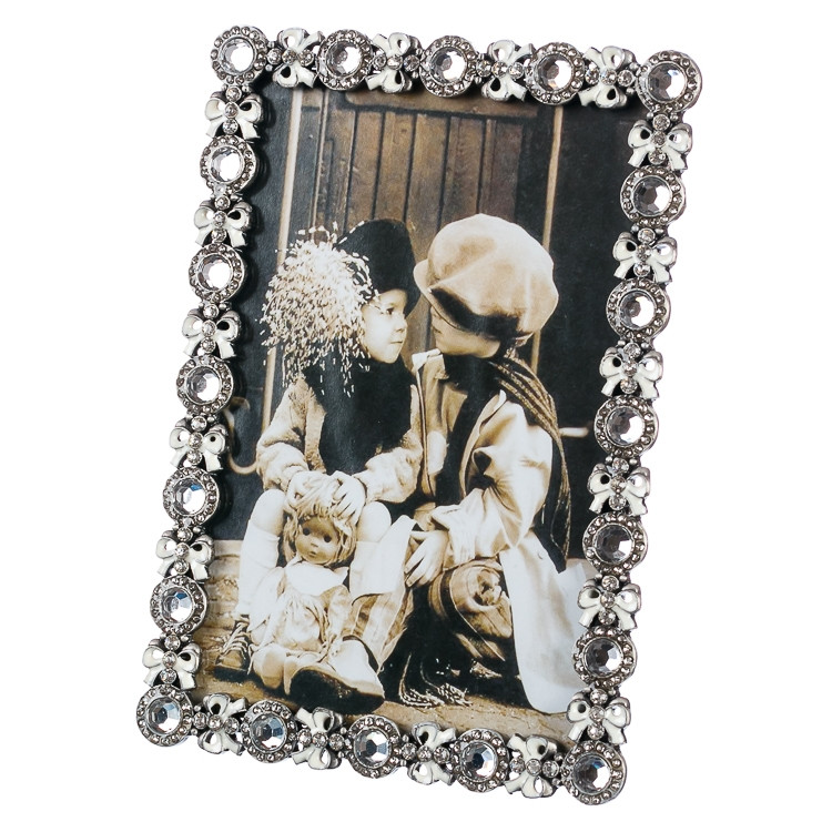 Фоторамка настільна металева Lefard Бантики 12х17 см 077MA