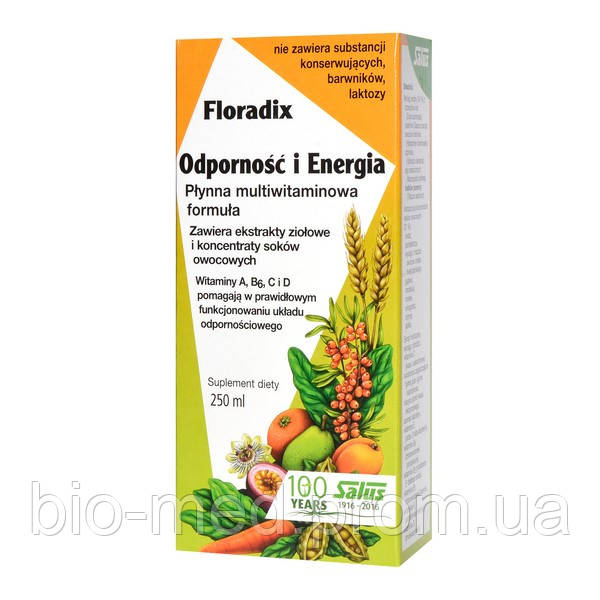 Floradix Immunity and Energy — для імунної системи, 250 мл, фото 1