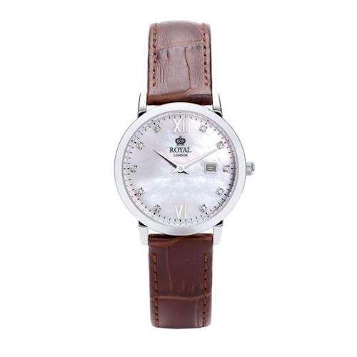 Женские водонепроницаемые наручные часы Royal London 21199-02 кварцевые с камнями Сваровски - фото 1 - id-p1054342328