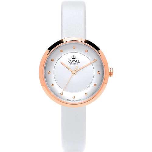 Жіночий водонепроникний наручний годинник Royal London 21428-04 кварцовий із шкіряним ремінцем